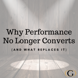 Why Performance No Longer Converts (And What Replaces It)